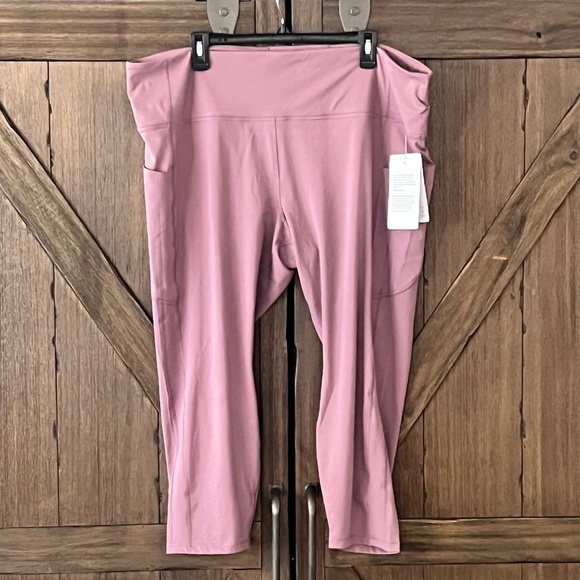 Athleta Ultimate Stash II 7/8 Tight Athletic Leggings Mauve Size 3X NWT - Picture 1 of 10